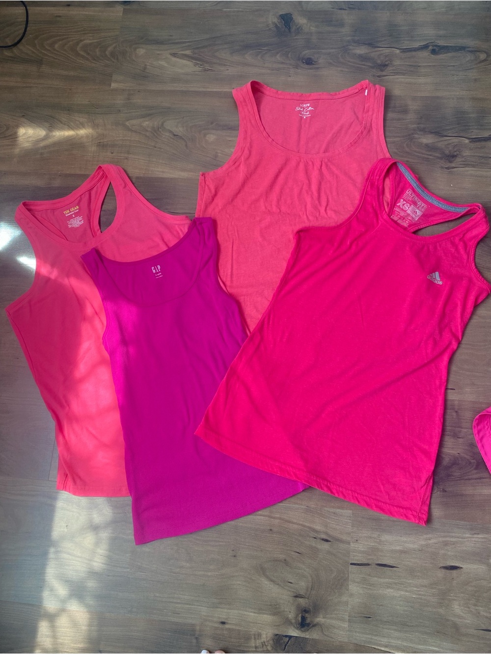Women's Hot Pink Athletic Tank Tops